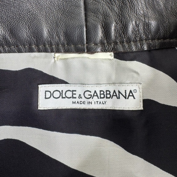 Dolce & Gabbana Women's Black Leather Mini Skirt - Picture 5 of 11